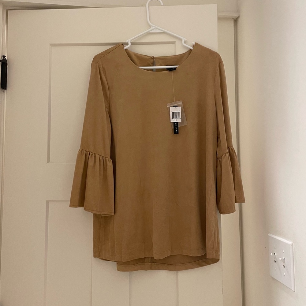 Suede-like blouse